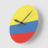 Horloge Ronde Drapeau Colombie (Angle)