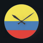 Horloge Ronde Drapeau Colombie<br><div class="desc">soutenir votre pays</div>