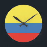 Horloge Ronde Drapeau Colombie<br><div class="desc">soutenir votre pays</div>