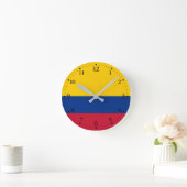 Horloge Ronde Drapeau Colombie (Maison)