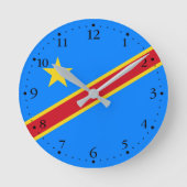 Horloge Ronde Drapeau Congo Kinshasa (Recto)