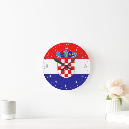 Horloge Ronde Drapeau croate (Maison)