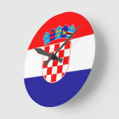 Horloge Ronde Drapeau Croatie (Angle)