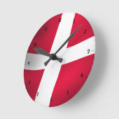 HORLOGE RONDE DRAPEAU DANEMARK (Angle)