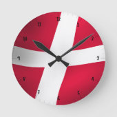 HORLOGE RONDE DRAPEAU DANEMARK (Recto)