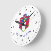 Horloge Ronde Drapeau d'Austin, Texas (Angle)