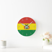 Horloge Ronde Drapeau de Bolivie patriotique (Maison)