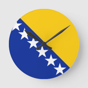 Horloge Ronde Drapeau de Bosnie-Herzégovine