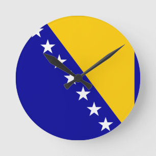 Horloge Ronde Drapeau de Bosnie-Herzégovine
