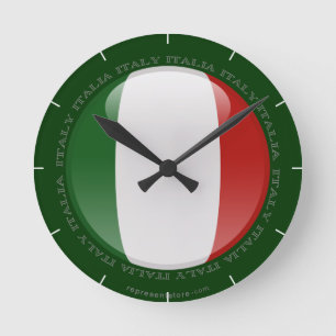 Horloge Ronde Drapeau de bulle de l'Italie