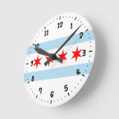Horloge Ronde Drapeau de Chicago, Illinois (Angle)