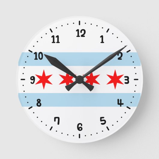 Horloge Ronde Drapeau de Chicago, Illinois (Recto)