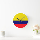 Horloge Ronde Drapeau de Colombie (Maison)