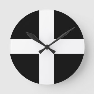 Horloge Ronde Drapeau de Cornouailles..jpg
