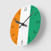 Horloge Ronde Drapeau de Côte d'Ivoire (Angle)