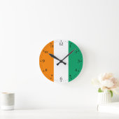 Horloge Ronde Drapeau de Côte d'Ivoire (Maison)