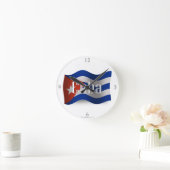 Horloge Ronde Drapeau de Cuba (Maison)