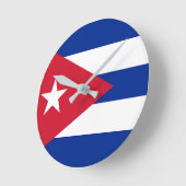 Horloge Ronde Drapeau de Cuba (Angle)
