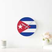 Horloge Ronde Drapeau de Cuba (Maison)