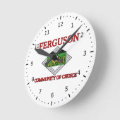 Horloge Ronde Drapeau de Ferguson, Missouri (Angle)