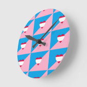 Horloge Ronde Drapeau de fierté de jeu d'âge (Angle)