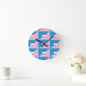 Horloge Ronde Drapeau de fierté de jeu d'âge (Maison)