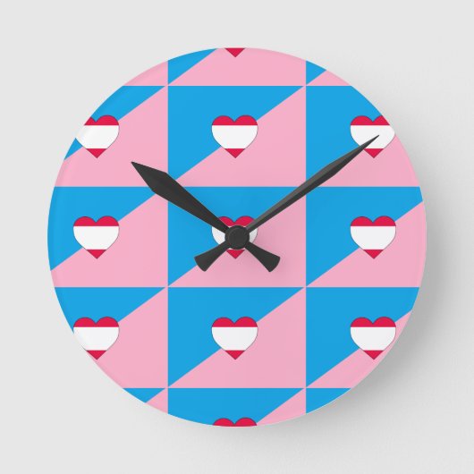 Horloge Ronde Drapeau de fierté de jeu d'âge (Recto)