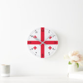 Horloge Ronde Drapeau de Géorgie (Maison)