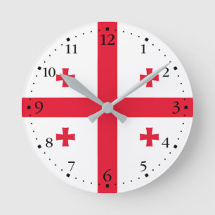 Horloge Ronde Drapeau de Géorgie
