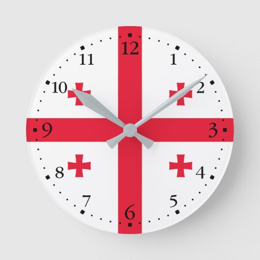 Horloge Ronde Drapeau de Géorgie (Recto)