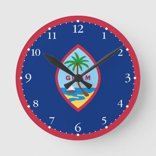 Horloge Ronde Drapeau de Guam (Recto)