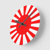Horloge Ronde Drapeau de guerre de l'armée impériale japonaise (Angle)