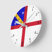 Horloge Ronde Drapeau de Herm (Angle)