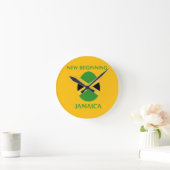 Horloge Ronde drapeau de Jamaïque (Maison)