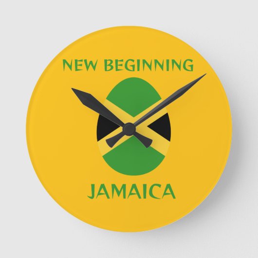Horloge Ronde drapeau de Jamaïque (Recto)