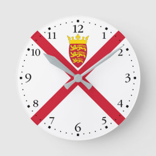 Horloge Ronde Drapeau de Jersey