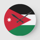 Horloge Ronde Drapeau de Jordanie (Recto)