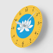 Horloge Ronde Drapeau de Kalmoukie (Angle)