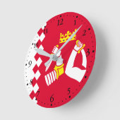 Horloge Ronde Drapeau de Karelia Nord (Angle)