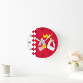 Horloge Ronde Drapeau de Karelia Nord (Maison)