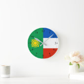 Horloge Ronde Drapeau de Khakassie (Maison)