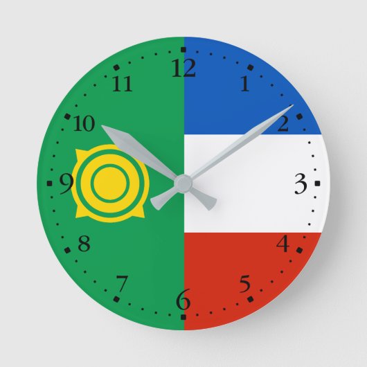Horloge Ronde Drapeau de Khakassie (Recto)