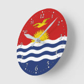 Horloge Ronde Drapeau de Kiribati (Angle)