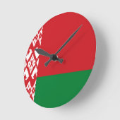 Horloge Ronde Drapeau de la Biélorussie (Angle)