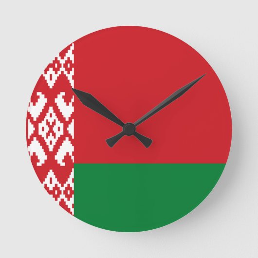 Horloge Ronde Drapeau de la Biélorussie (Recto)