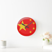 Horloge Ronde Drapeau de la Chine (Maison)