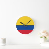 Horloge Ronde Drapeau de la Colombie (Maison)