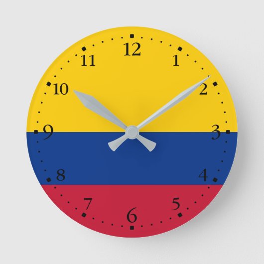 Horloge Ronde Drapeau de la Colombie (Recto)