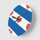 Horloge Ronde Drapeau de la Frise (Angle)