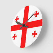 Horloge Ronde Drapeau de la Géorgie (Angle)